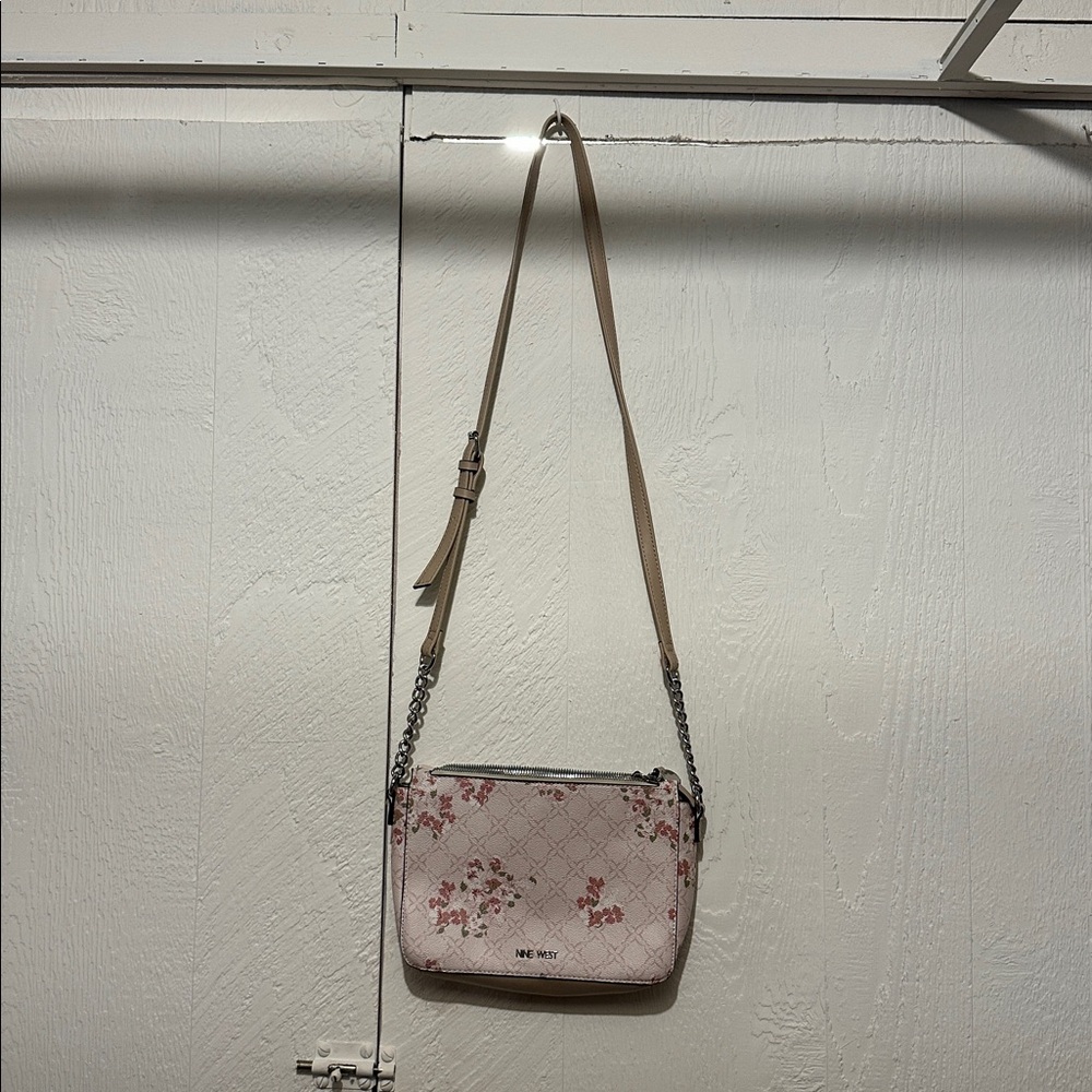 Nine West Pink Floral Crossbody Bag